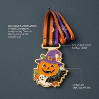 Médaille de finisseur personnalisée amusante pour Halloween, en alliage de zinc, pour marathon, décoration de fête, récompense