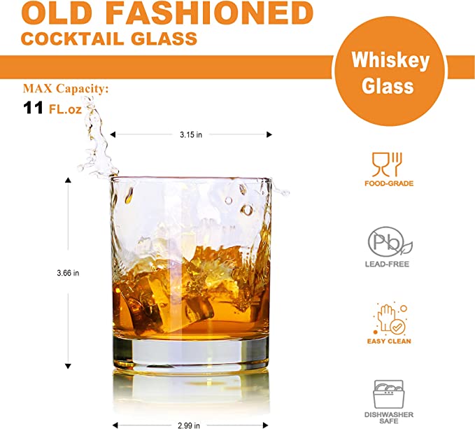 330ml Whiskey Glasses -11 Oz Lead-free Rocks Glass