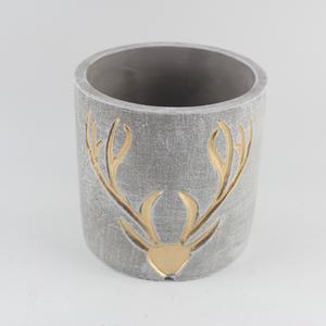 Usine personnalisée Wapiti Design Bonsaï Planteur Jardin Ciment Pot de fleurs Unique Bougie parfumée Pot à vendre - Product Image 3