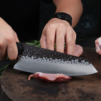 Nouveau Design e ensemble de couteaux de cuisine en acier inoxydable au carbone de haute qualité avec couteau d'office de fruits de Chef avec manche en fibre de verre