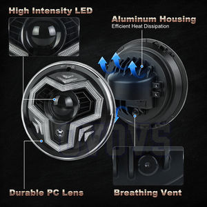 ओवोव 7 इंच rgb के नेतृत्व में हेडलाइट्स H6024 हेडलाइट के साथ H6024 हेडलाइट, जीप रैंगलर जैक के लिए उच्च लो बीम - Product Image 5