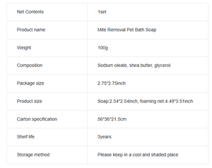 Jabón de Baño para Mascotas Yegbong Factory OEM, Elimina Ácaros Naturalmente, para Perros y Gatos, Suave Desodorante, Limpieza Profunda, Cuidado Corporal - Product Image 2