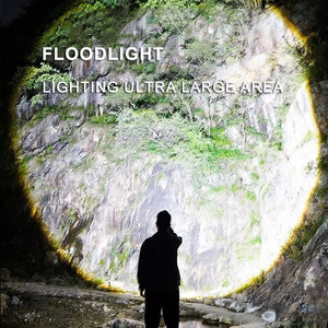 Lampe de poche lanterne de camping <span class=keywords><strong>abat</strong></span>-<span class=keywords><strong>jour</strong></span> amovible 1800mAh torche laser LED blanche mousqueton 3500 Lumens randonnée lumière flash extérieure - Product Image 6