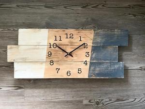 Orologio <span class=keywords><strong>da</strong></span> Parete <span class=keywords><strong>in</strong></span> <span class=keywords><strong>Legno</strong></span> Fatto <span class=keywords><strong>a</strong></span> <span class=keywords><strong>Mano</strong></span>, Stile Rustico Moderno per Decorazione Murale - Product Image 2