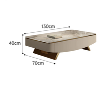 Table basse suspendue en dalle de pierre frittée, style luxe léger, design simple et moderne, pour petit salon, sensation haut de gamme, réglable