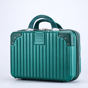 Carry <strong>Luggage</strong> 14 Inches Modern <strong>Light</strong> <strong>Weight</strong> Makeup Case Suitcase Custom Print Logo ABS Material Waterproof Zipper Closure Unisex - Product Image 5
