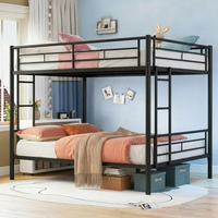 Lit superposé moderne en acier pour deux personnes, structure métallique polyvalente pour la maison, l'hôtel, l'appartement, mobilier de chambre portable