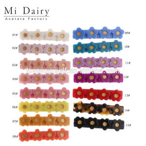 MiDairy Ins Fleur <span class=keywords><strong>Bar</strong></span> Bonbons Couleur Alligator Pinces À Cheveux Solide Cheveux Côté Poignées - Product Image 5