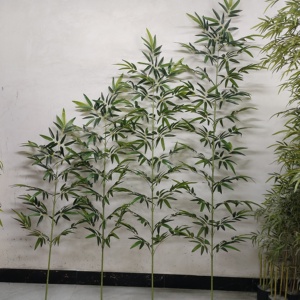 Venta al por Mayor de Hojas de Bambú Artificiales de Plástico de Alta Calidad, Bonsái Ecológico con Tacto Natural, Realista y Lujoso para el Hogar - Product Image 1