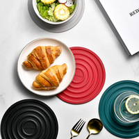 Ensemble de sous-verres et sets de table personnalisés OEM, tapis de table en silicone antidérapant, sous-verres personnalisés pour boissons, tapis de table résistant à la chaleur