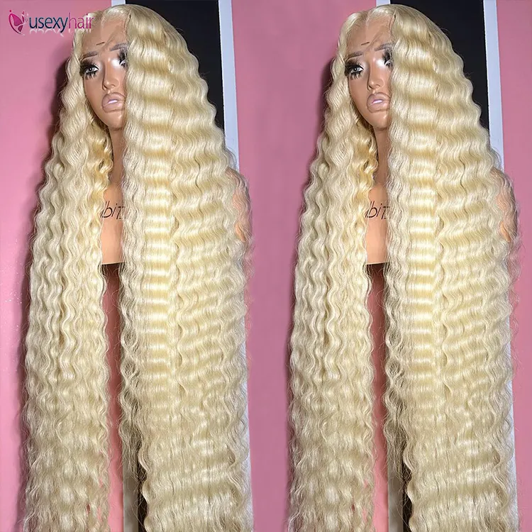 12 grade 13x6 hd 613 hd full lace wig human hair 40 inch deep wave perruque 613 cheveux humains,613 hd lace frontal wig 13x6