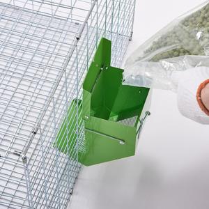 Mangeoire à lapins rectangulaire en métal galvanisé de haute qualité, écologique et durable, pour petits animaux, lapins, cochons d'Inde, fournitures pour animaux de compagnie - Product Image 4