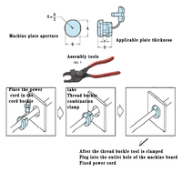 Manchon de décharge de tension en nylon 66 noir 6N3-4, clip de câble à angle droit haute résistance pour câble électrique d'appareils électriques