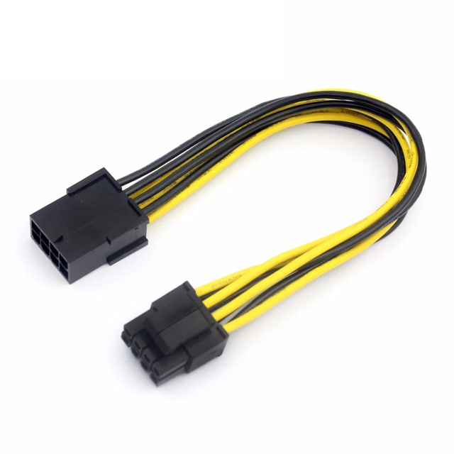 PCI-E 8Pin Famale to Male CPU 8Pin 4pin + 4pin Power Supply Cable Adapter Convertor 8P Cable
