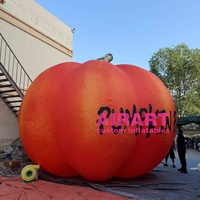 Ballon gonflable géant en forme de citrouille pour événements agricoles, accessoires gonflables populaires en forme de citrouille 2026 avec éclairage LED