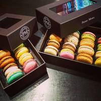 Boîtes personnalisées avec logo, boîte ronde en carton rigide pour macarons, chocolats, bonbons, biscuits, noix, emballage de macarons