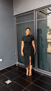 Mới Đến Mùa Hè Phụ Nữ Hai Mảnh Váy Giản Dị Thiết Lập Rắn Màu Midi Dress Với Tự Nhiên Vòng Eo Dệt Cho Băng Hai Mảnh <span class=keywords><strong>S</strong></span> - Product Image 6