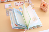 Boîte cadeau de papeterie Kawaii personnalisée en gros, kit de scrapbooking de dessins animés avec ruban washi, autocollants PET, carnet, stylo gel, bloc-notes