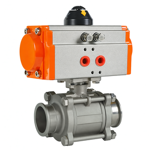 COVNA 90-Day <b>Window</b> Manufacture DN25 1inch AC220V Stainless Steel Tri-clamp Three Pieces Pneumatic Ball Valve - Product Image 2