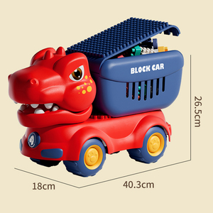 Nhà Máy Trực Tiếp Công Suất Lớn 124 Hạt Lưu Trữ Xây Dựng Khối Thiết Lập Nhựa Mô Hình Đồ Chơi Cho Trẻ Em Miễn Phí Xe Xây Dựng Khủng Long - Product Image 6