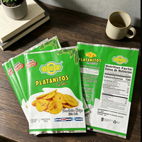 Sachets d'emballage alimentaire sec personnalisés en plastique et aluminium, scellés au dos, pour frites croustillantes, snacks et chips