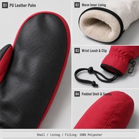 Gants de ski imperméables antidérapants unisexes avec logo personnalisé pour le snowboard, le cyclisme et les sports de plein air