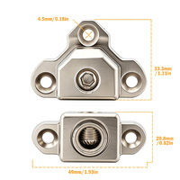 Bloc de terminaison de distribution d'alimentation à terre 24V en alliage de zinc verni brillant, entrée 1 1/0 ou 4 fils