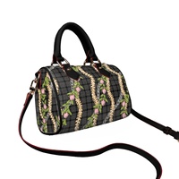 Sac fourre-tout pour femme de haute qualité et durable avec fermeture éclair, imprimé hawaïen, avec longue bandoulière portable