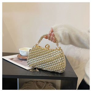 Sac à main haut de gamme entièrement orné de diamants 2026, nouveau sac à chaîne, sacs à bandoulière pour femmes, sacs de soirée élégants, sacs de fête - Product Image 1