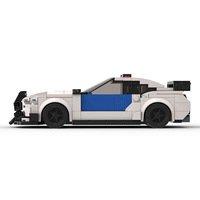 Compatible avec les briques de marque, petites particules, voiture de course de luxe en plastique, MOC, jouet de construction éducatif à assembler soi-même pour enfants