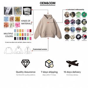 Sudadera con Capucha Extra Grande Personalizada de Alta Calidad, Ecológica, Tejida, con Estampado de Dibujos Animados Negros, Estilo Vintage, para Hombre, Venta al Por Mayor - Product Image 4