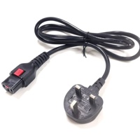 Cordon d'alimentation CA avec prise IEC C13 verrouillable 13A 250V vers prise britannique BS1363 pour appareils électroménagers et ordinateurs