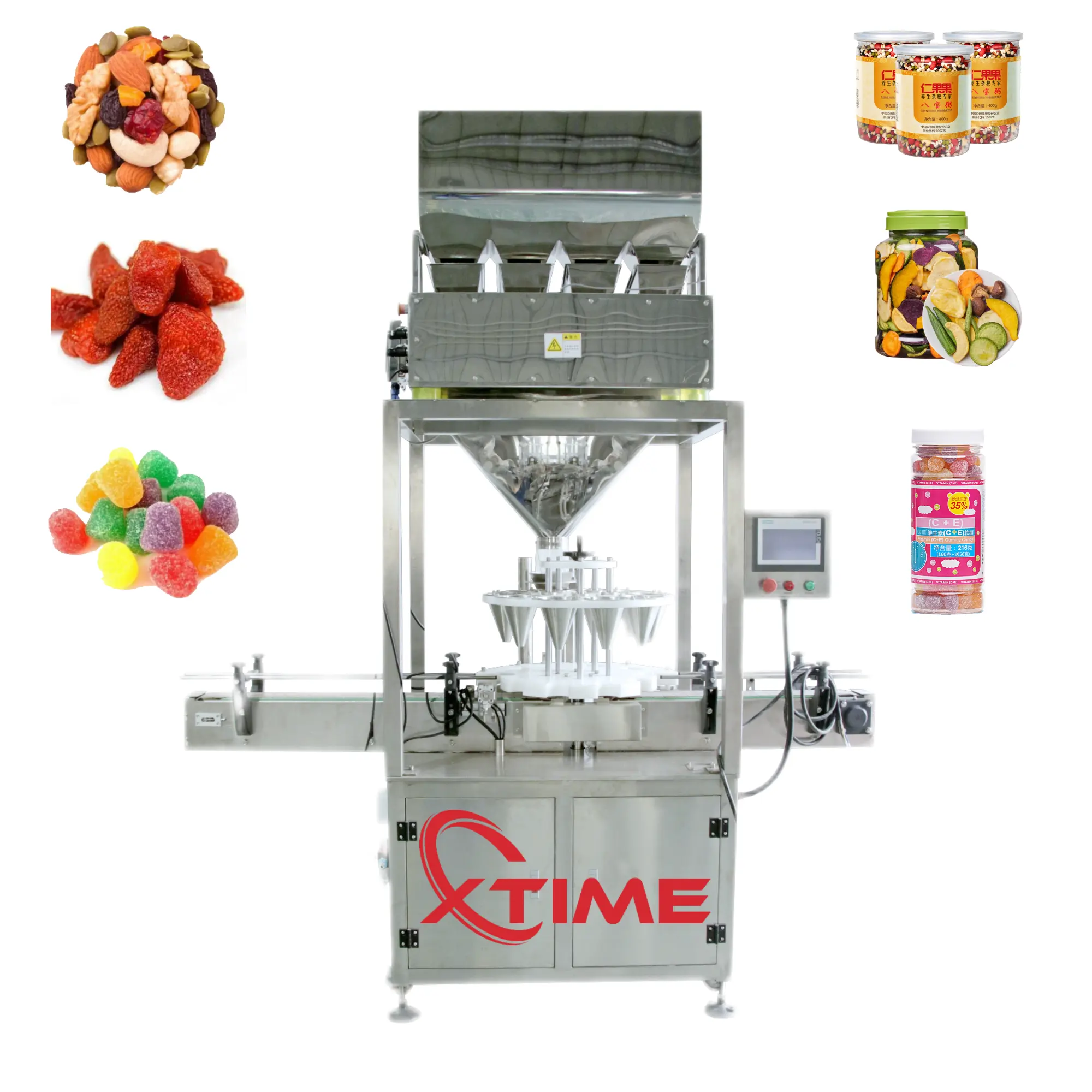 Máquina de llenado de pesaje de gránulos de azúcar de grano de arroz automática de alta velocidad relleno de pesaje vibratorio de alimentos inflados de palomitas de maíz
