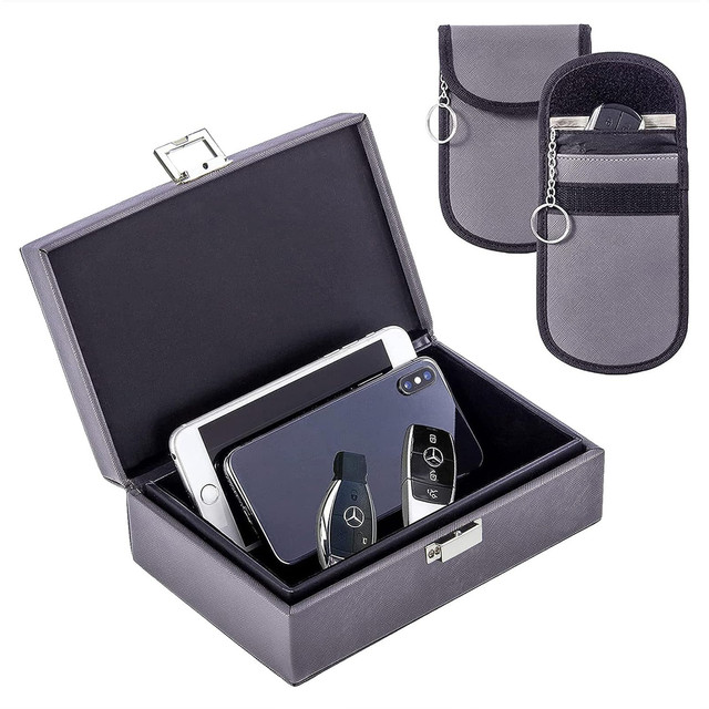Faraday Shielding Box with RFID Protection Anti-Theft Design Simple Urban Rectangular Shape Model YS-2309