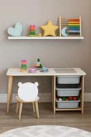 Table de jeu sensoriel en bois très vendue avec bacs de rangement pour enfants, table d'activités pour la maternelle
