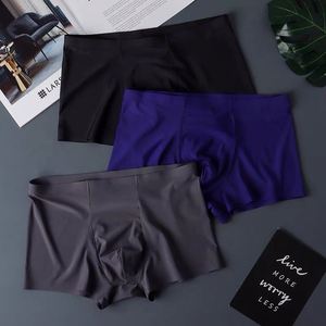 Nuevos Calzoncillos Boxer de Verano para Hombre, Tejido Sin Costuras de Seda de Hielo, Corte Medio, Transpirables, Antibacterianos y Ecológicos - Product Image 2