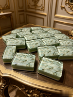Tuiles de Mahjong Américain en Acrylique Transparent de Haute Qualité à 4 Couches, Impression Bambou, Vert Olive, Ensemble de Mahjong Américain Portable