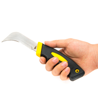 Couteau de poche pour électricien, outil de coupe de câble réseau multifonctionnel en acier inoxydable à lame courbée, personnalisable OEM