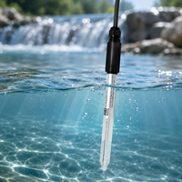 Sonda de pH de Alta Precisión con Precisión de 0.01pH, Rango Completo de 0-14pH, Resistencia Térmica y Compensación de Temperatura