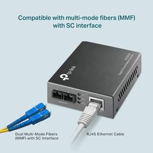 Convertisseur multimédia <span class=keywords><strong>TP</strong></span>-<span class=keywords><strong>Link</strong></span> MC200CM 1000BASE-SX/1000Base-T multimode avec connecteurs RJ45 et SC, noir, Chine - Product Image 5