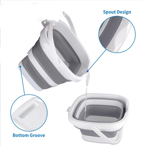 Portable Save Space 10L Silicone Plastic Square Folding <b>Bucket</b> Home Cleaning 20 <b>Litre</b> Cleaning Collapsible <b>Bucket</b> - Product Image 4