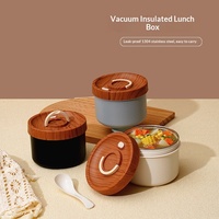 AHLE1118/ Tasse à soupe et à petit-déjeuner Thomas Cup de style moderne, en acier inoxydable 304, portable, pour yaourt, avec fonction de conservation de la chaleur