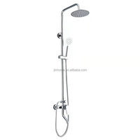 Ensemble de robinetterie de douche en laiton certifié CE avec garantie de 5 ans, finition chromée noire, kit de douche pluie chaud/froid pour salle de bain, système de douche
