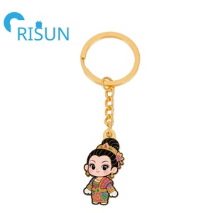 พวงกุญแจของที่ระลึกการท่องเที่ยวไทย ภูเก็ต ปราสาท  แบบกำหนดเอง ทำจากโลหะเคลือบ  รูปแผนที่ไทย ธงชาติไทย ผลไม้ทุเรียน - Product Image 5