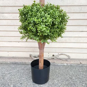 Spezielle neue Kunst pflanzen Indoor Buchsbaum Künstliche Pflanzen Bäume Dekoration Künstlicher Drei-Kugel-Topiary-Baum