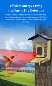 Mangeoire à oiseaux intelligente solaire avec caméra et identification des espèces, écologique et durable, résistante aux intempéries, pour l'extérieur toute l'année - Product Image 4