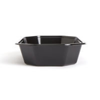 Assiettes jetables transparentes et plateaux à fruits, ensemble de vaisselle en plastique de qualité alimentaire multi-usages pour les fêtes et les événements