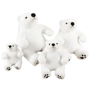 ตุ๊กตาหมีขั้วโลกเหมือนจริง ขายส่ง ตุ๊กตาผ้าพลัฌนุ่มสบาย บรรจุใยฝ้าย PP ของที่ระลึกจากสวนสัตว์ - Product Image 2