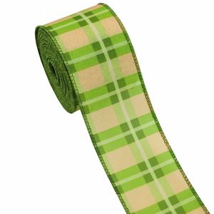 In Stock Festive 6.3cm 5/10Yards Serged Edge Grosgrain Polyester Easter <b>Wired</b> Ribbon for Easter Basket Decor Gift Wrapping - Product Image 6