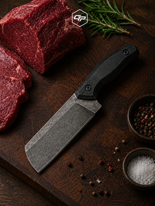 Cuchillo de acero O2 hecho a mano para bushcraft, hoja fija de tangencia completa para uso pesado con funda Kydex. - Product Image 4